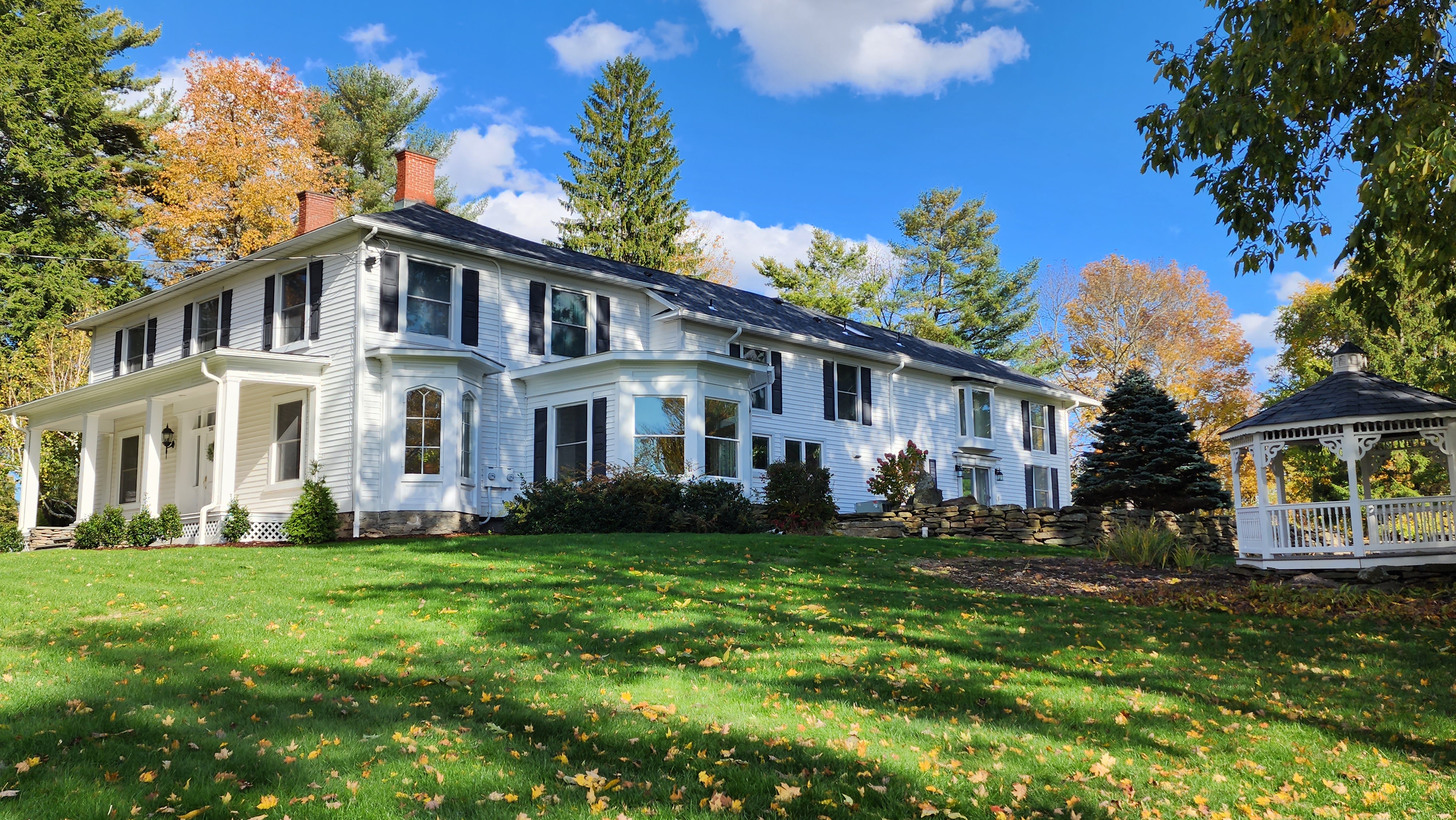 house and gazebo